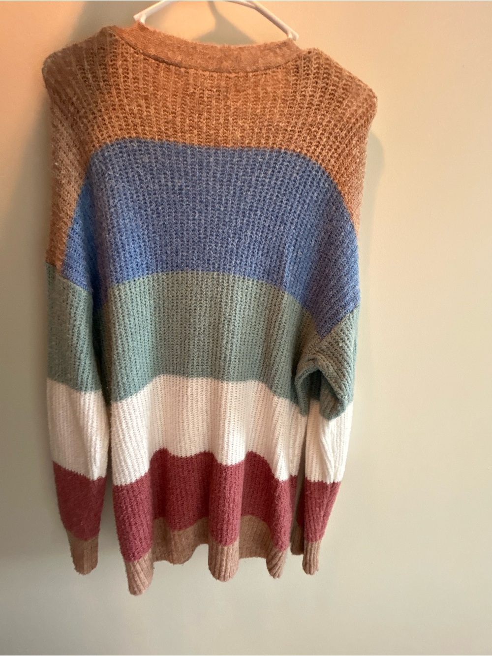 Striped Knit Button-Front Cardigan - Multicolor - Picture 2 of 2